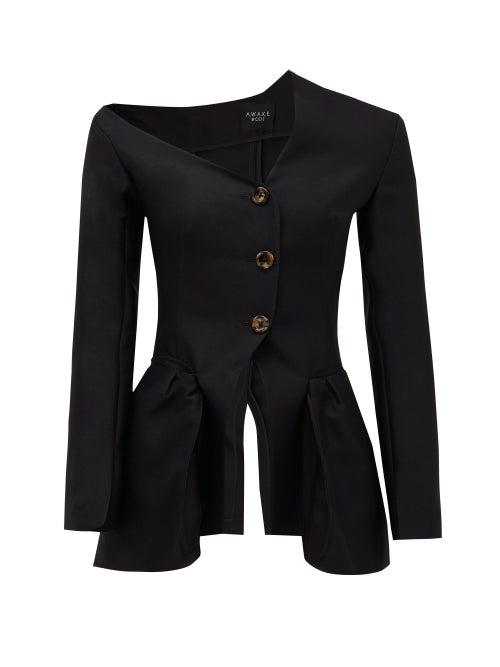 Matchesfashion.com A.w.a.k.e. Mode - Asymmetric Single-breasted Jacket - Womens - Black