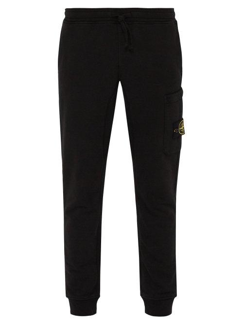 Matchesfashion.com Stone Island - Cargo Pocket Cotton Jersey Track Pants - Mens - Black