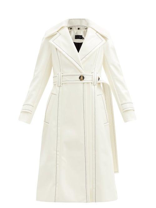 Matchesfashion.com Proenza Schouler - Detachable-collar Cir Coat - Womens - Ivory
