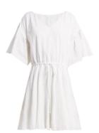 Matchesfashion.com Merlette - Drawstring Waist Cotton Mini Dress - Womens - White