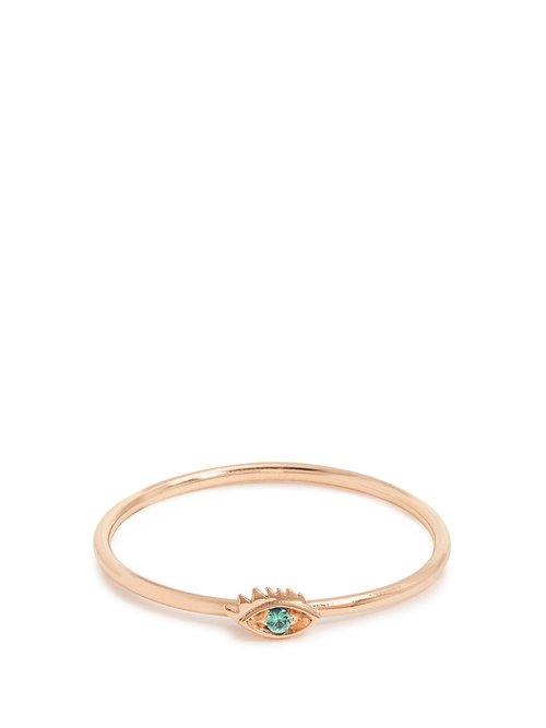 Matchesfashion.com Delfina Delettrez - Emerald & Rose Gold Ring - Womens - Green