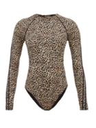 Matchesfashion.com The Upside - Leo Leopard Print Stretch Jersey Paddle Suit - Womens - Leopard