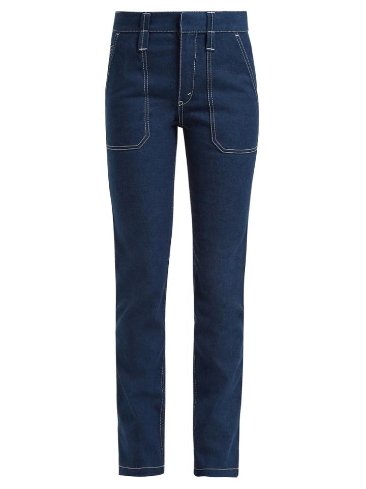 Chloé Contrast-stitch Stretch-denim Jeans