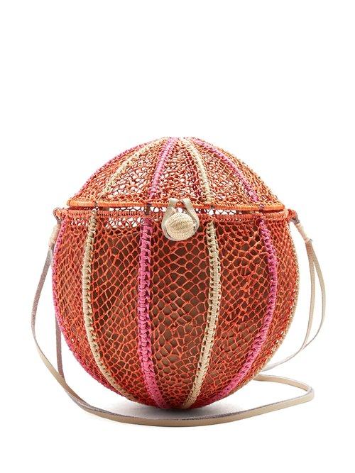 Matchesfashion.com Sophie Anderson - Meylin Woven Grass Cross Body Bag - Womens - Orange Multi