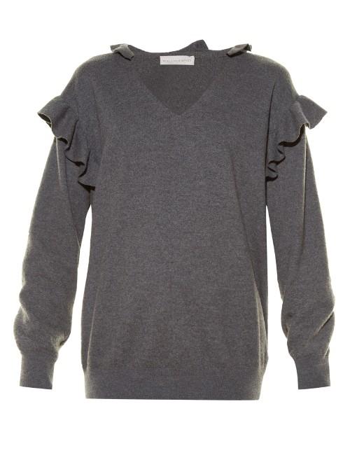 Stella Mccartney Frill-trimmed Wool Sweater