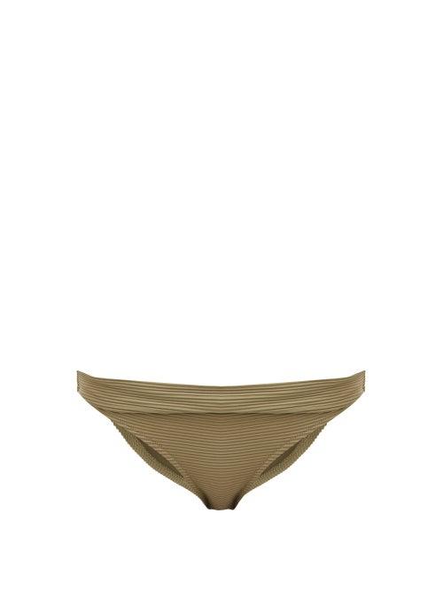 Matchesfashion.com Heidi Klein - Venice Fold Over Bikini Briefs - Womens - Khaki
