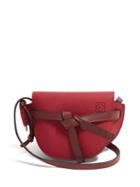 Matchesfashion.com Loewe - Gate Mini Grained Leather Cross Body Bag - Womens - Red