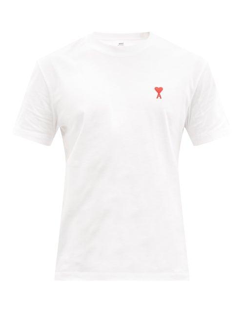 Ami - Ami De Caur-logo Cotton-jersey T-shirt - Mens - White