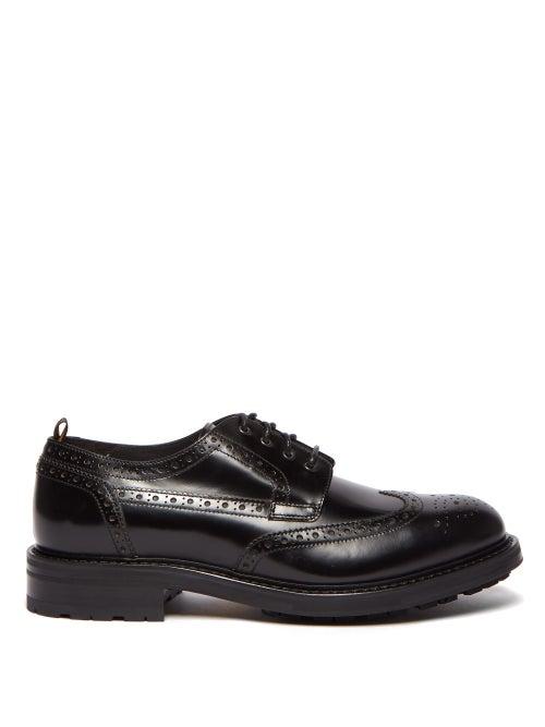 Matchesfashion.com Dunhill - Country Leather Brogues - Mens - Black