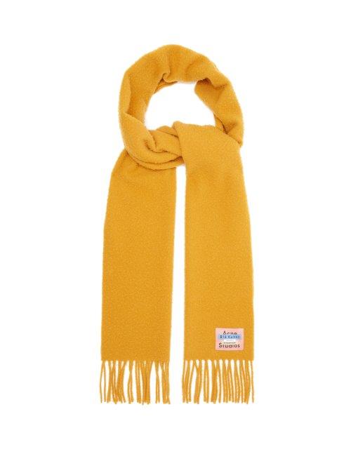 Matchesfashion.com Acne Studios - Fringed Wool Scarf - Womens - Camel