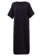 Matchesfashion.com Extreme Cashmere - No.44 Teelong Cashmere Midi Dress - Womens - Navy