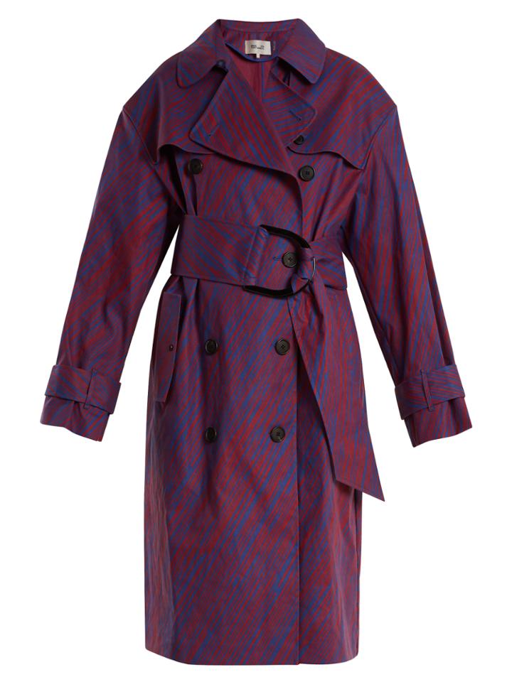 Diane Von Furstenberg Visconti-print Cotton-blend Trench Coat