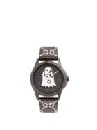 Matchesfashion.com Gucci - Gg Ghost Textured Leather Watch - Mens - Black Multi