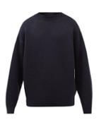 Fear Of God - Overlapped-neckline Wool Sweater - Mens - Navy