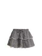 Matchesfashion.com Innika Choo - Gingham Cotton Skirt - Womens - Black Print
