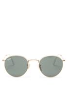 Ray-ban - Round Metal Glasses - Womens - Green Gold