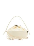 Matchesfashion.com Jil Sander - Drawstring Top Leather Cross Body Drum Bag - Womens - White