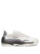 Valentino Garavani - Gumboy Leather Trainers - Mens - Grey White