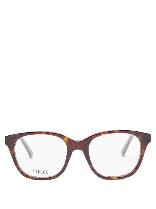 Ladies Accessories Dior - 30montaigne Square Tortoiseshell-acetate Glasses - Womens - Tortoiseshell