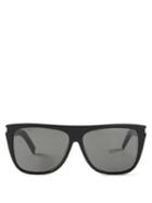 Saint Laurent Eyewear - Flat-top D-frame Acetate Sunglasses - Mens - Black
