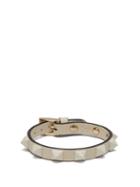 Matchesfashion.com Valentino - Rockstud Leather Bracelet - Womens - White