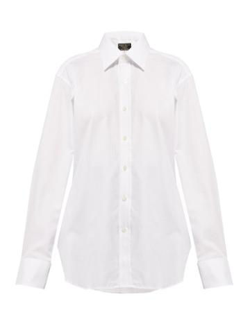 Matchesfashion.com Emma Willis - Houndstooth Cotton Shirt - Womens - White