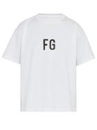 Matchesfashion.com Fear Of God - Logo Print Cotton T Shirt - Mens - White