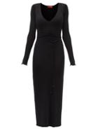 Altuzarra - Damali Scoop-neck Ribbed-stretch Jersey Midi Dress - Womens - Black