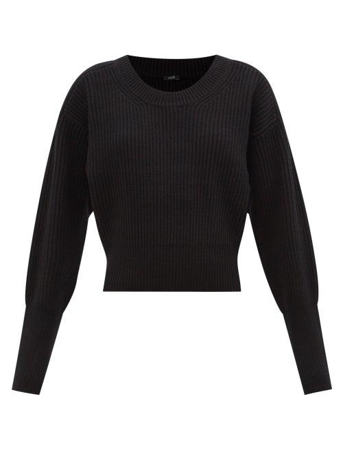 Joseph - Cardigan-stitch Wool Sweater - Womens - Black