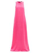 Matchesfashion.com Raey - Seam-detail Trapeze Maxi Dress - Womens - Fuchsia