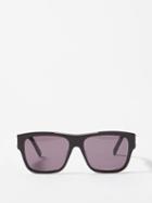 Givenchy - 4g Oversized Square Acetate Sunglasses - Womens - Black Silver