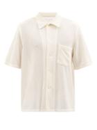 Our Legacy - Patch-pocket Boucl Shirt - Mens - White