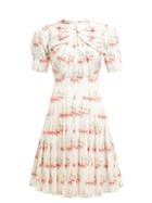 Matchesfashion.com Emilia Wickstead - Minerva Sailboat Print Pleated Dress - Womens - Pink Print