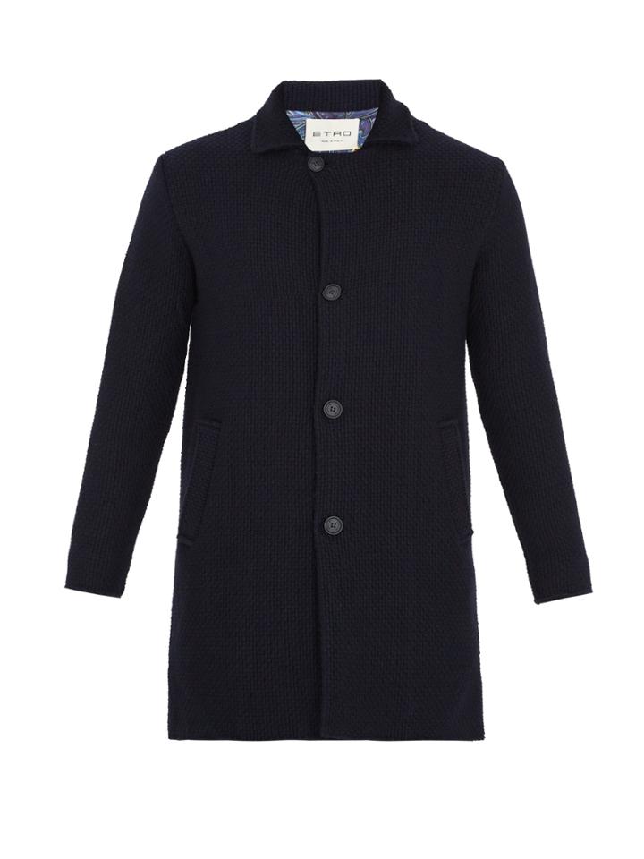 Etro Waffle-knit Wool Coat