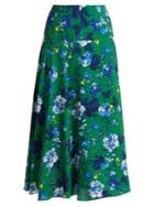 Erdem Elvin Floral-print A-line Skirt