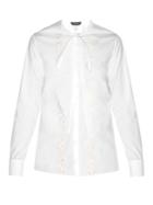 Rochas Flower-appliqu Cotton-poplin Shirt