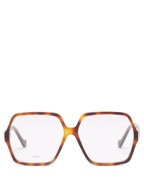 Ladies Accessories Loewe - Oversized Square Tortoiseshell-acetate Glasses - Womens - Tortoiseshell