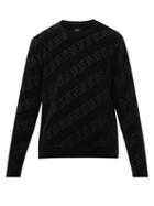 Fendi - Ff-devor Cotton-blend Velvet Sweatshirt - Mens - Black
