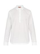 Matchesfashion.com Barena Venezia - Livenza Long Sleeve Cotton Piqu Shirt - Mens - White