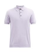 Matchesfashion.com Caruso - Silk-blend Jersey Polo Shirt - Mens - Light Purple