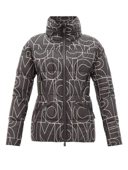 Matchesfashion.com Moncler Grenoble - Dixence Logo-print Down-blend Quilted Jacket - Womens - Black White