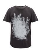 Matchesfashion.com Ann Demeulemeester - Branch And Logo-print Cotton-jersey T-shirt - Mens - Black