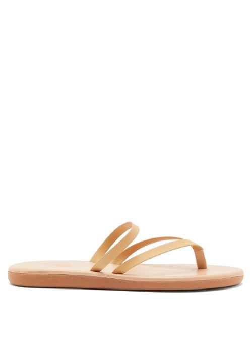 Matchesfashion.com Ancient Greek Sandals - Cross-strap Leather Slides - Womens - Tan