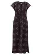 Matchesfashion.com Ace & Jig - Isla Tulip Jacquard Cotton Midi Dress - Womens - Black White