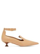 Matchesfashion.com Burberry - Brecon Point Toe Leather Pumps - Womens - Brown