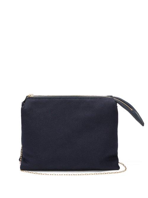 Matchesfashion.com The Row - Nu Twin Mini Matte-satin Shoulder Bag - Womens - Navy