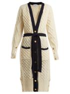 Thom Browne Cable-knit Wool-blend Cardigan