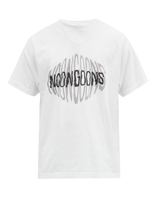 Matchesfashion.com Noon Goons - Radiowave-print Cotton T-shirt - Mens - White