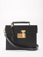 Dunhill - Lock Leather Top-handle Bag - Mens - Black