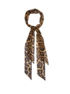 Matchesfashion.com Saint Laurent - Studded Leopard-print Wool Scarf - Womens - Leopard